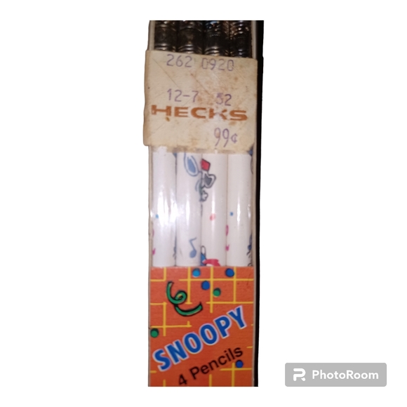 4 Vintage Snoopy Pencils 1958 United Feature Syndicate New Unused - Picture 3 of 3